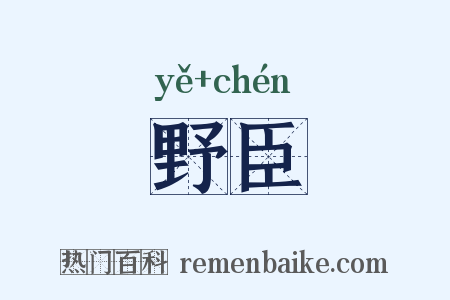 野臣是什么意思的图片
